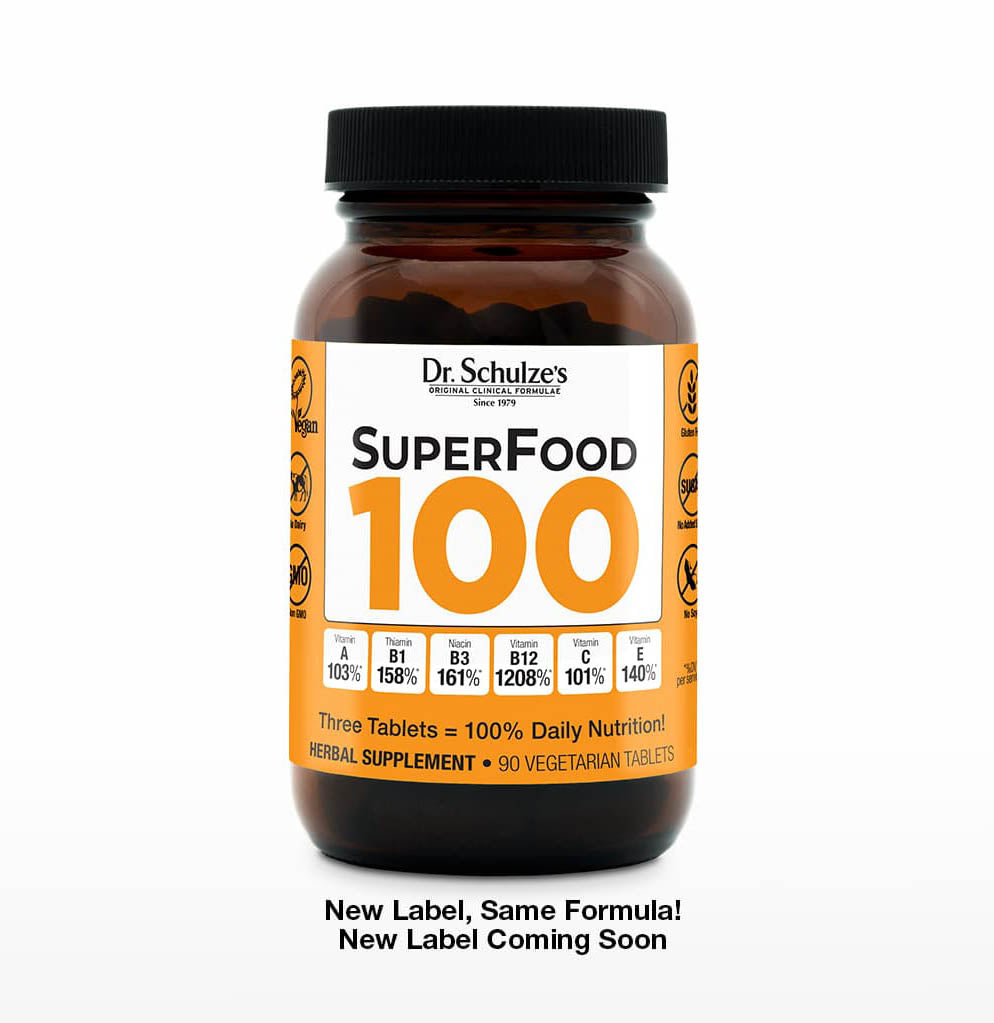 SUPERFOOD 100 du Dr. Schulze - 100% des nutriments quotidiens en seulement 3 comprimés